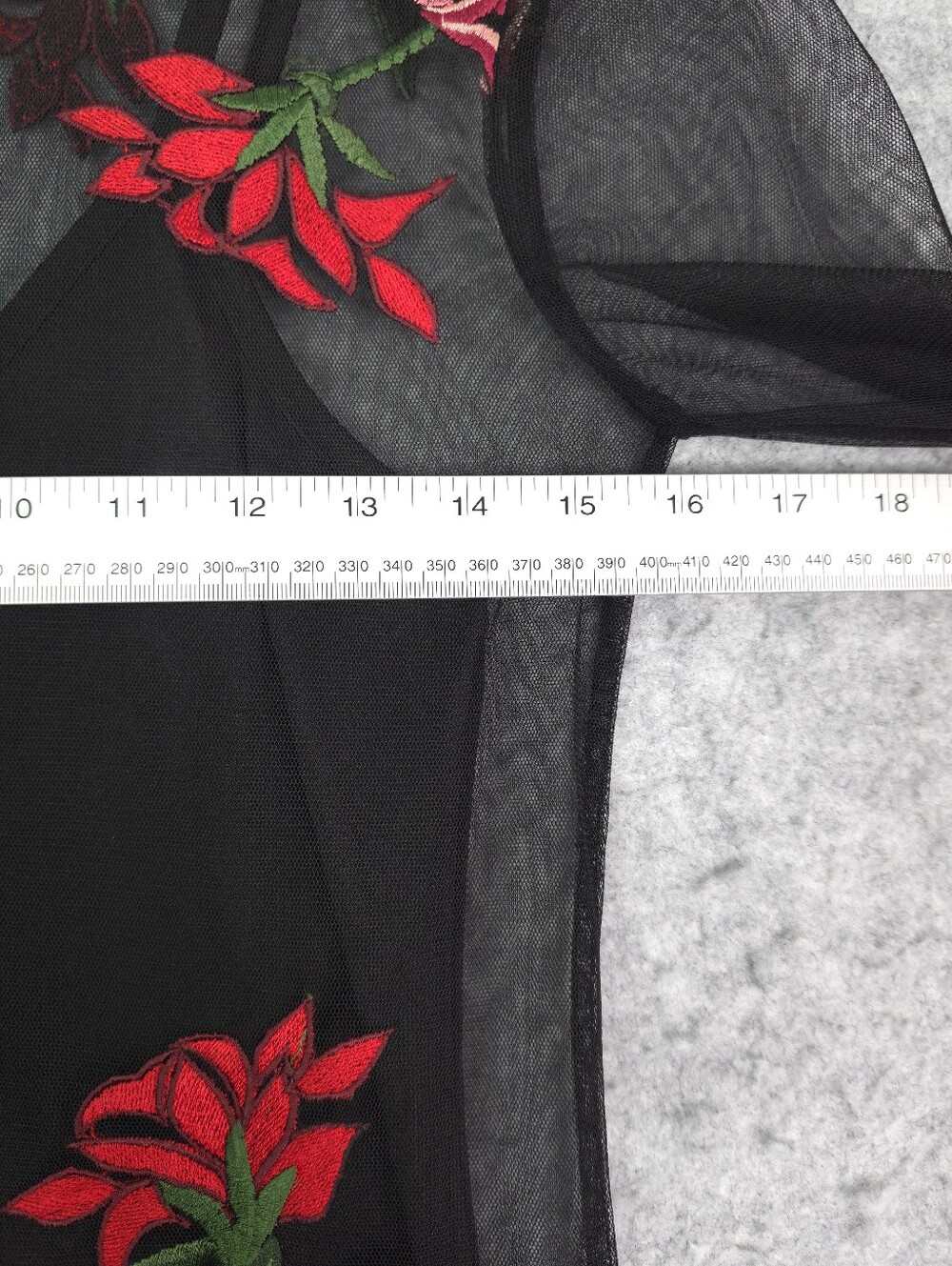 Lovers + Friends Short and Sweet Mesh Floral Embroidered Long Sleeve Dress - Picture 9 of 12